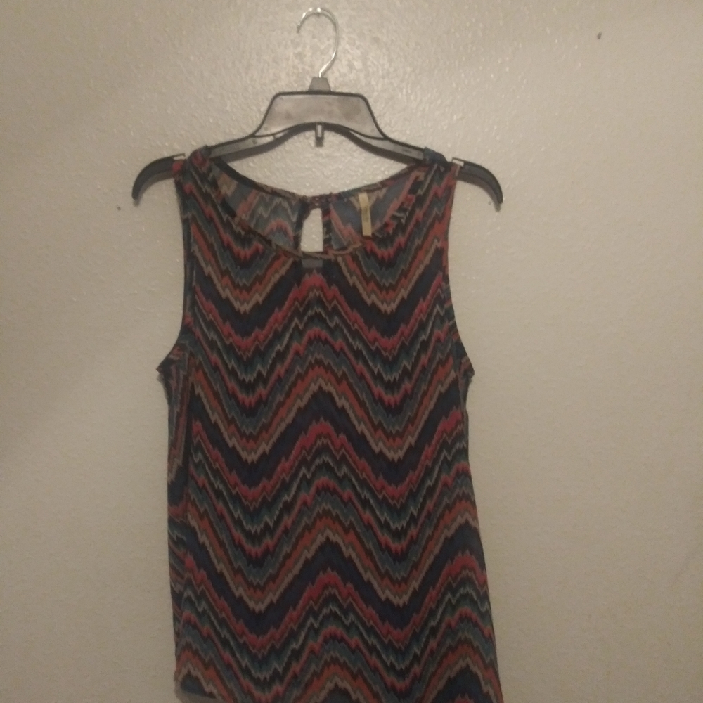 Multi color sheer top